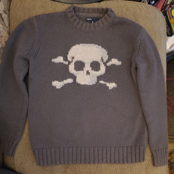 Gap Kids Gray Skull Sweater - Picture 1 of 4
